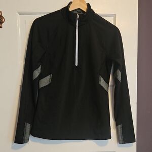 Hind Black Long Sleeve Top with Gray Accents